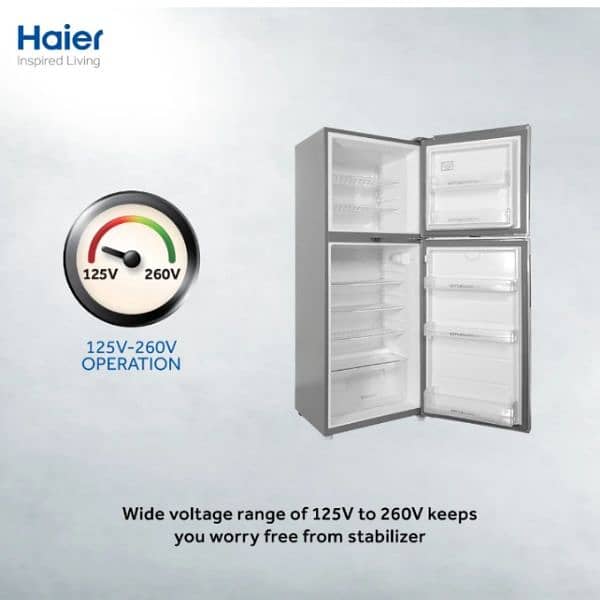 Haier Model HRF276-EBS 8,9 Saal warranty available hai Haier brand ki. 8