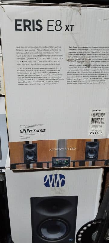 PreSonus Eris E8 XT 2-Way Active Near Field Studio Monitor 0