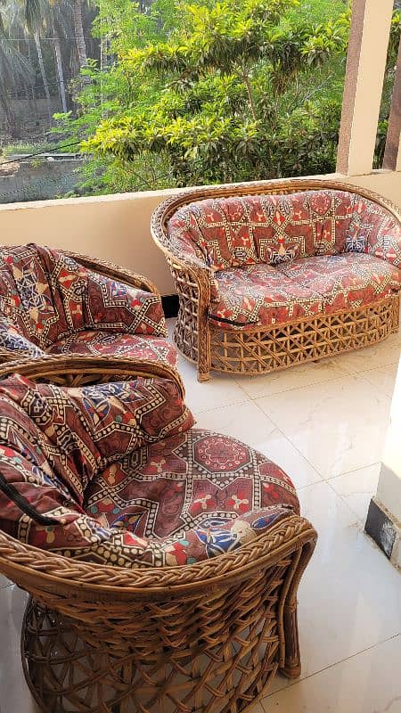 4 seater cane sofa set 2