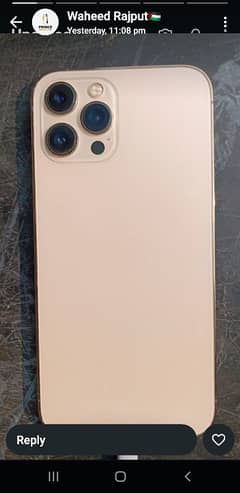 IPHONE 12 PRO MAX 256GB GOLD PTA APPROVED With box cabel