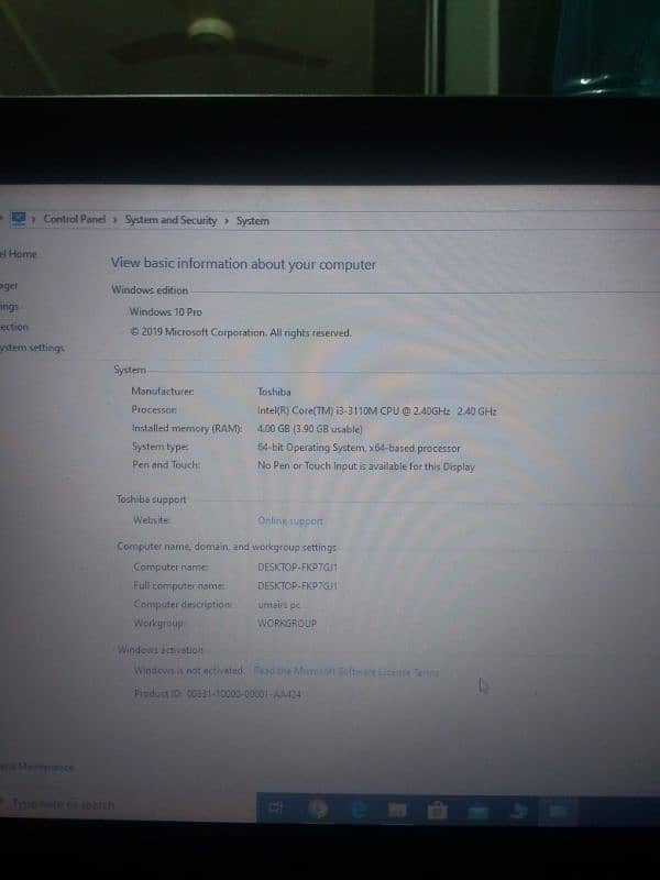 core i 3 toshiba  urgent sale 1