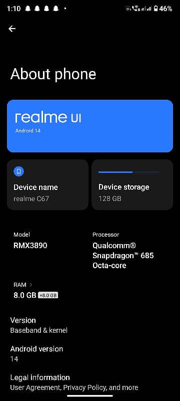 realme c67 10/10 2