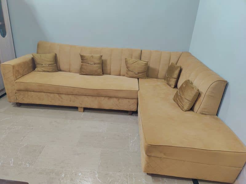 L shape sofa set 4