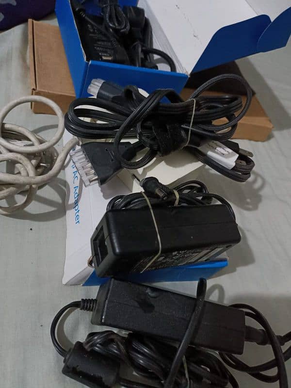 leptop charger, Headphones,LCD,& all chrgers, cables laptop 10