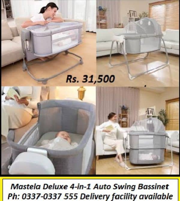 Mastela 3 in 1 & 4 in 1 Deluxe Multi a functional Bassinet for Babys 1