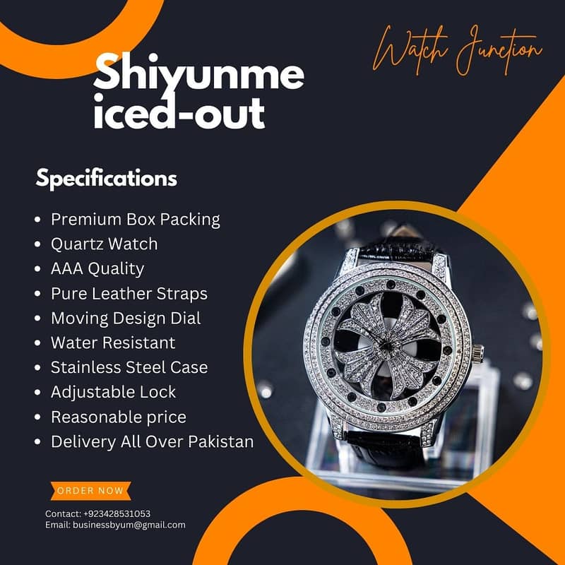 Shiyunme iced-out watch 0