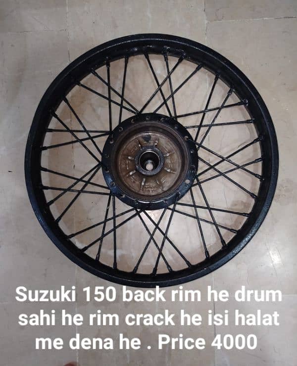 Suzuki 150 rim aur Tyre 4