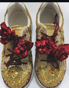 "WALK DOWN THE AISLE IN STYLE! Fancy Bridal Sneakers for Sale!"