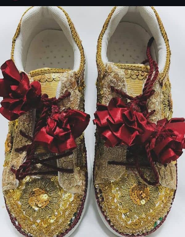 "WALK DOWN THE AISLE IN STYLE! Fancy Bridal Sneakers for Sale!" 0