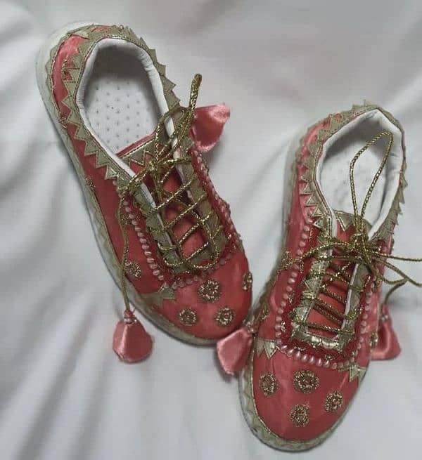 "WALK DOWN THE AISLE IN STYLE! Fancy Bridal Sneakers for Sale!" 4