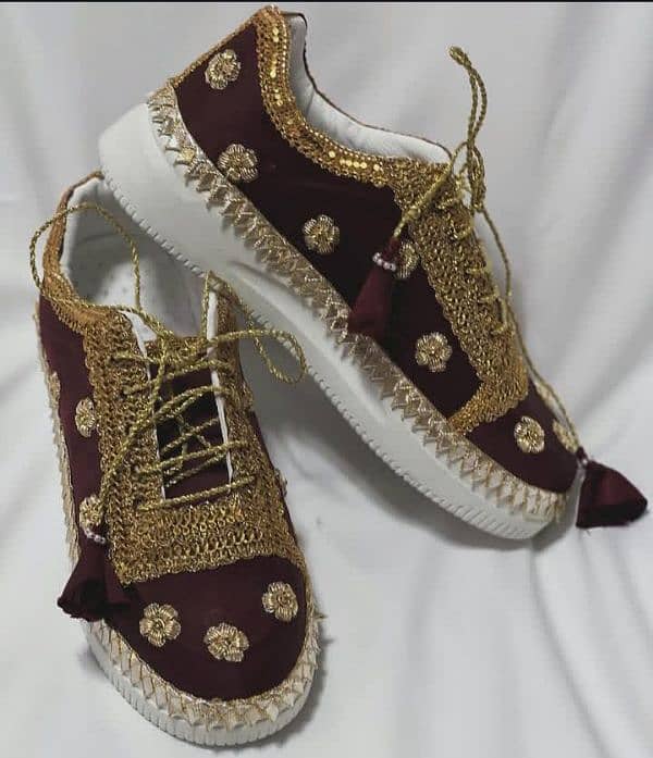 "WALK DOWN THE AISLE IN STYLE! Fancy Bridal Sneakers for Sale!" 5