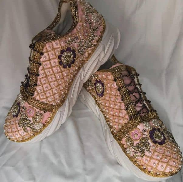 "WALK DOWN THE AISLE IN STYLE! Fancy Bridal Sneakers for Sale!" 7