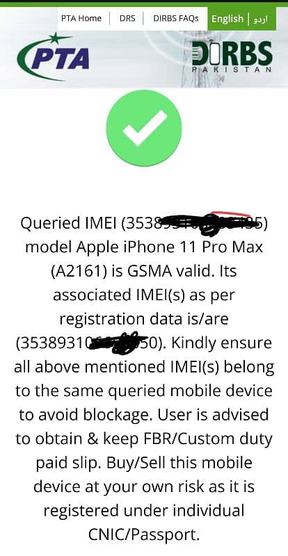 Iphone 11 Pro Max PTA Approved 2