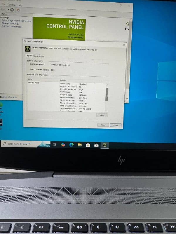 Hp zbook 15v-g5 Ci7-8th generation 4gb GPU Nvidia Quadro p600 8