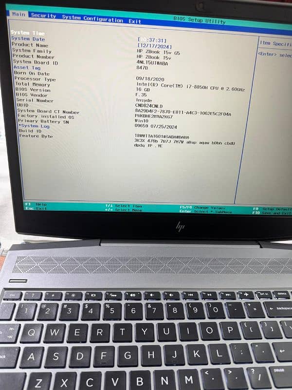 Hp zbook 15v-g5 Ci7-8th generation 4gb GPU Nvidia Quadro p600 10