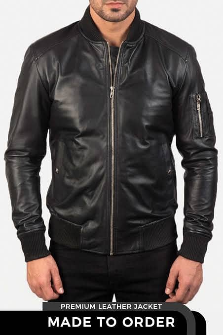 Hundred And Ten% Pure Leather Customize Jacket For Men 0