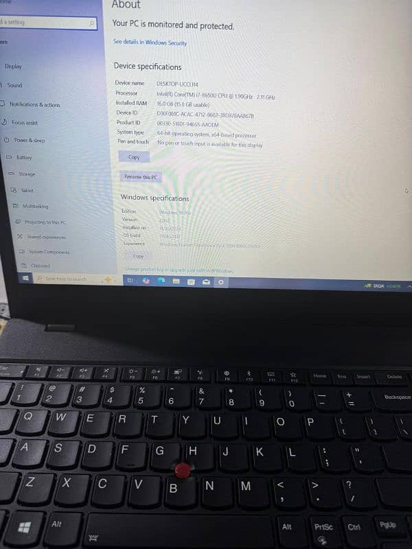 Lenovo Thinkpad T580 Ci7-8th generation 2gb graphics Nvidia 6