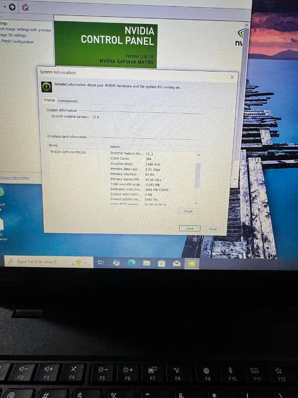 Lenovo Thinkpad T580 Ci7-8th generation 2gb graphics Nvidia 7