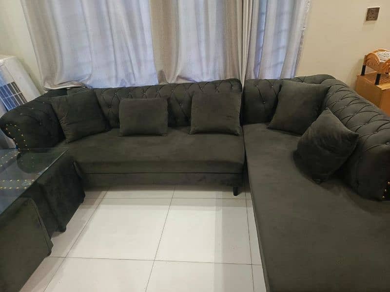 Bed set and sofa set with table and matress for sale 4