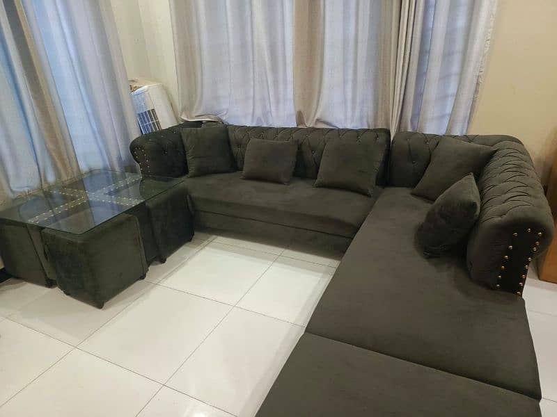 Bed set and sofa set with table and matress for sale 5