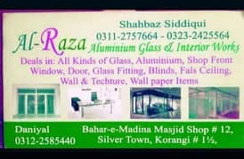 Aluminium Glass New and Repairing Services