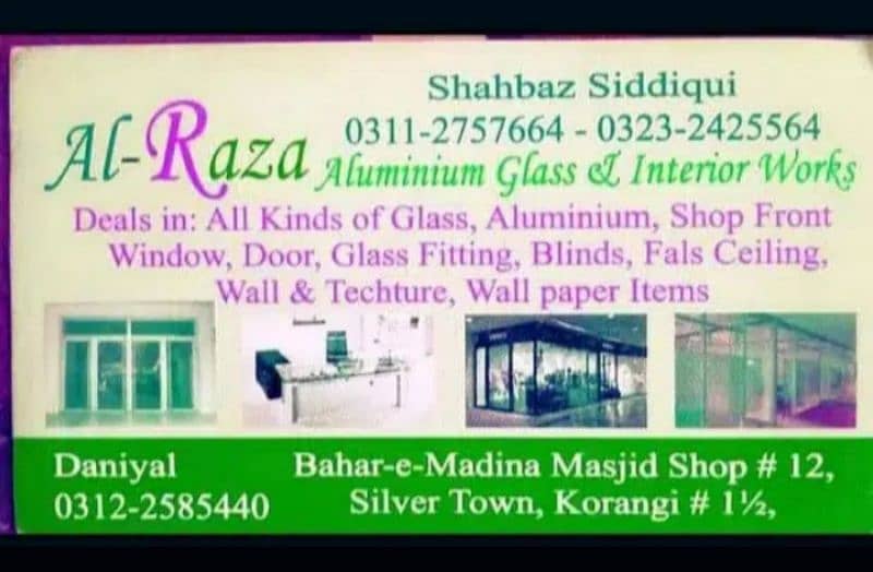 Aluminium Glass New and Repairing Services 0