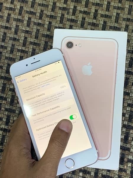 iphone 7 128 (Rose Gold) Non pta with box 4