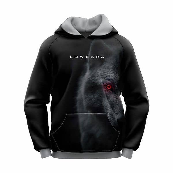 Men's Black Graphic Sublimation Hoodie - 1 pc Polyester Hooded 1