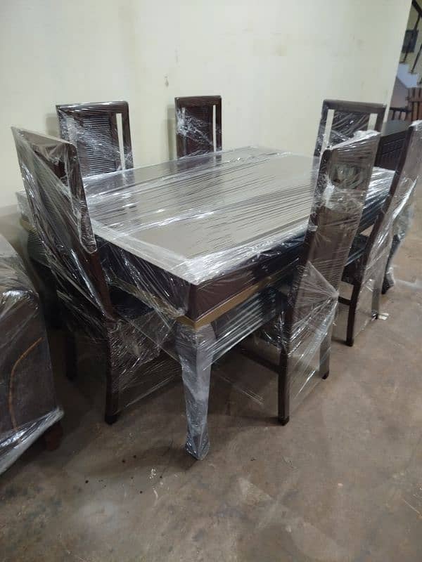 Brand New latest Design Dining Table with 6 chairs for sale in Gujrat 5