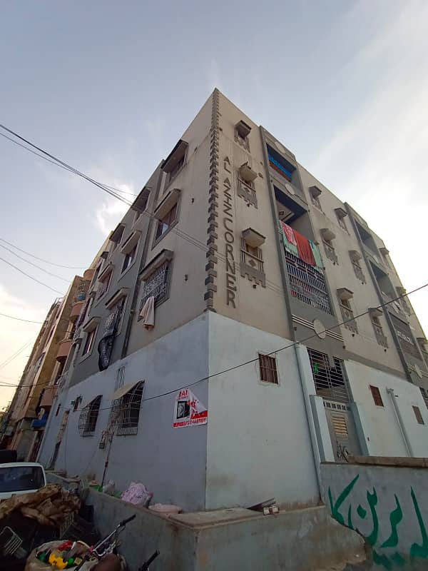 4 rooms Portion on 3rd floor for RENT 2 bed D. D flat in North karachi 5c2, 24000 rent 1