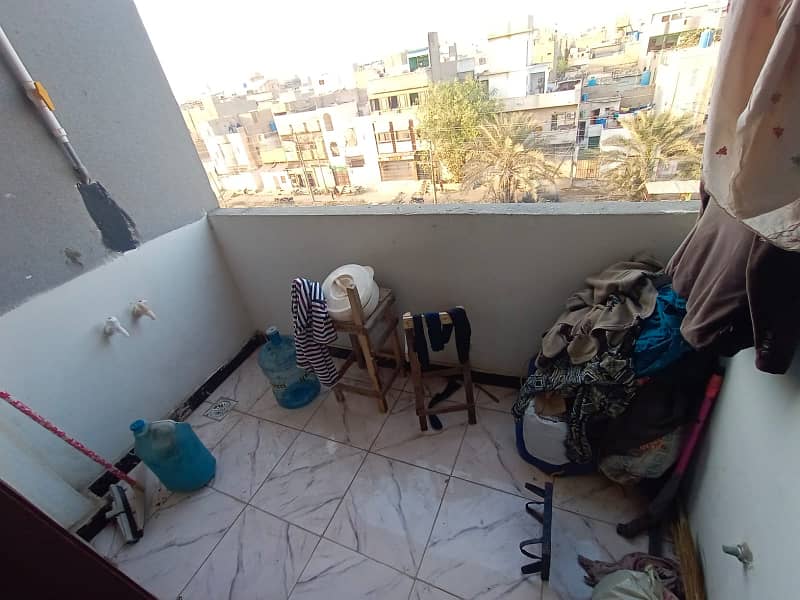 4 rooms Portion on 3rd floor for RENT 2 bed D. D flat in North karachi 5c2, 24000 rent 11