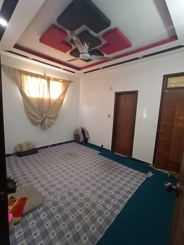 4 rooms Portion on 3rd floor for RENT 2 bed D. D flat in North karachi 5c2, 24000 rent 14