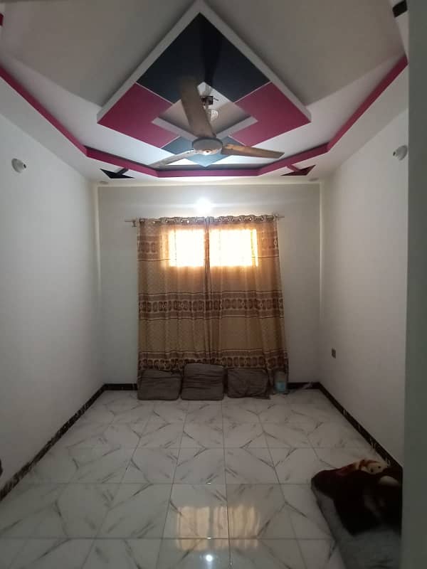 4 rooms Portion on 3rd floor for RENT 2 bed D. D flat in North karachi 5c2, 24000 rent 16