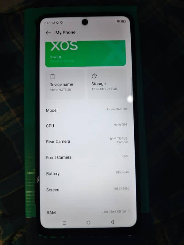 Infinix note 30 Ram 8 256 complete box 4