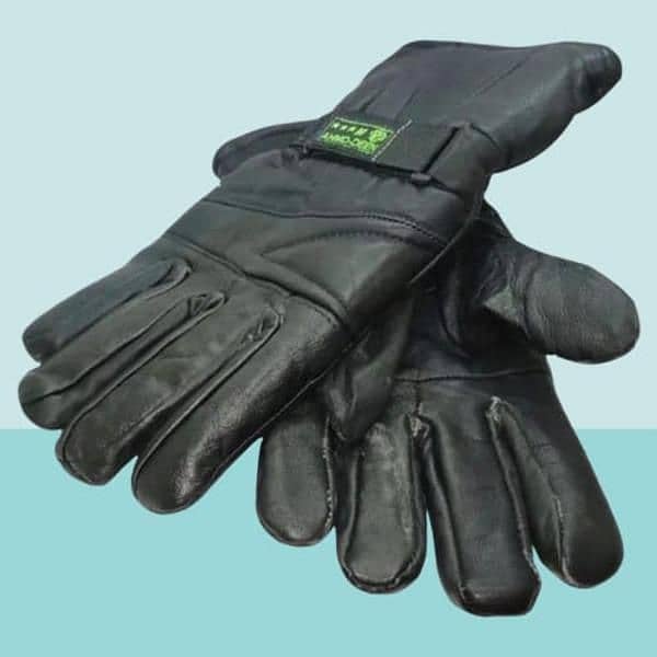 Pair of men's leather gloves 0