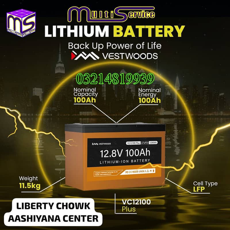 VESTWOODS Lithium Battery 0