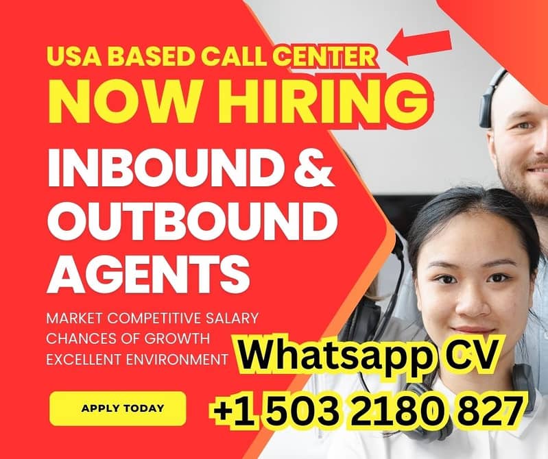 HIRING  CALL CENTER AGENTS FOR USA CAMPAIGN 0