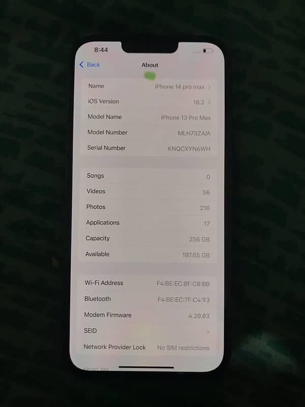 13 pro max factory unlock 256gb 89 battery health 4