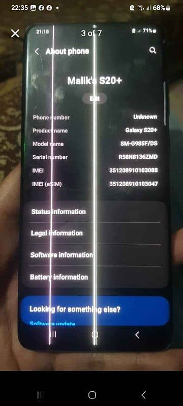 Samsung S20 Plus 5G pta aproved. 8/128. Resnble 3