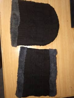 A set of cap and neck protector for winter