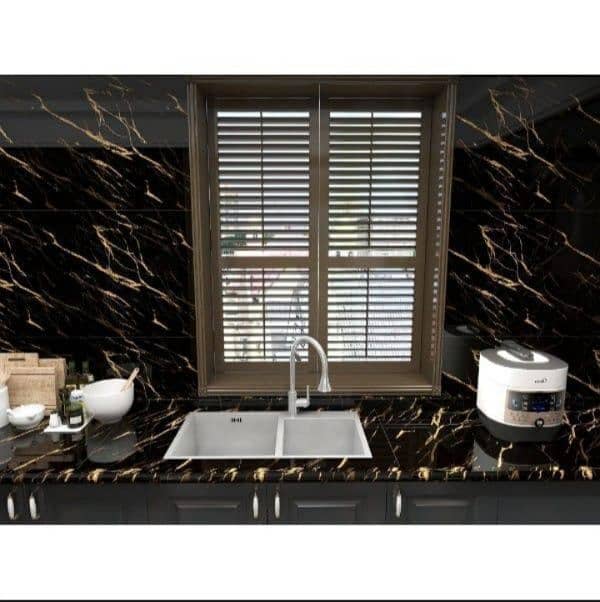 Self Adhesive Black Marble Sheet (wholesale) free delivery 2