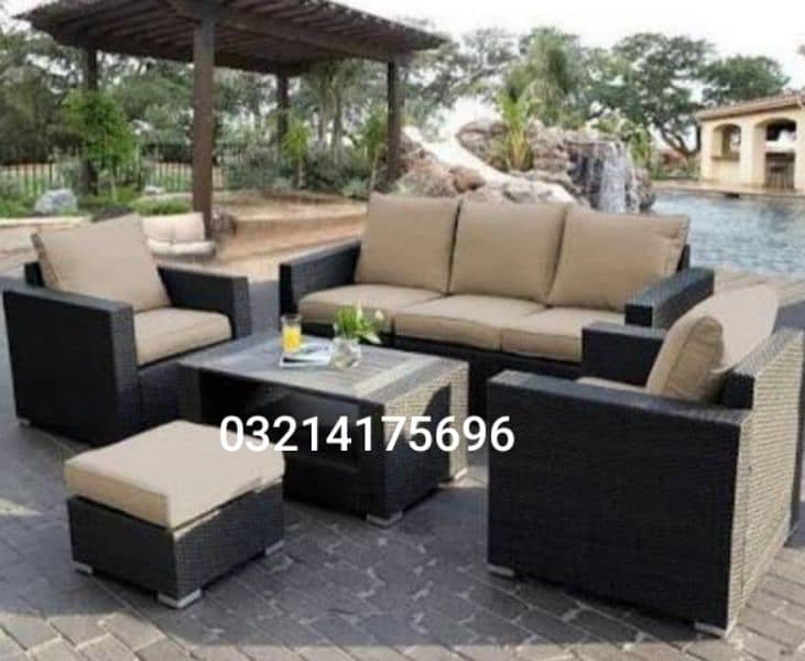 RATTNA OUTDOOR GARDEN UPVC FURNITURE SOFA SET CHAIRS TABLE UMBRELLA 0