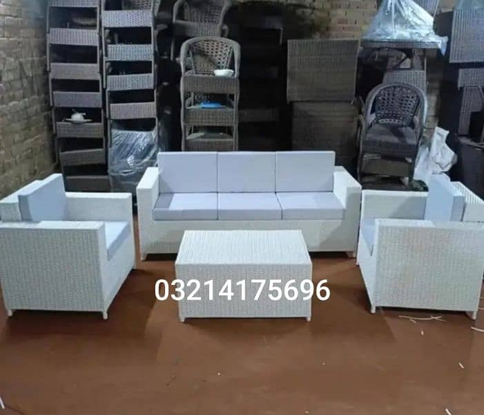 RATTNA OUTDOOR GARDEN UPVC FURNITURE SOFA SET CHAIRS TABLE UMBRELLA 1