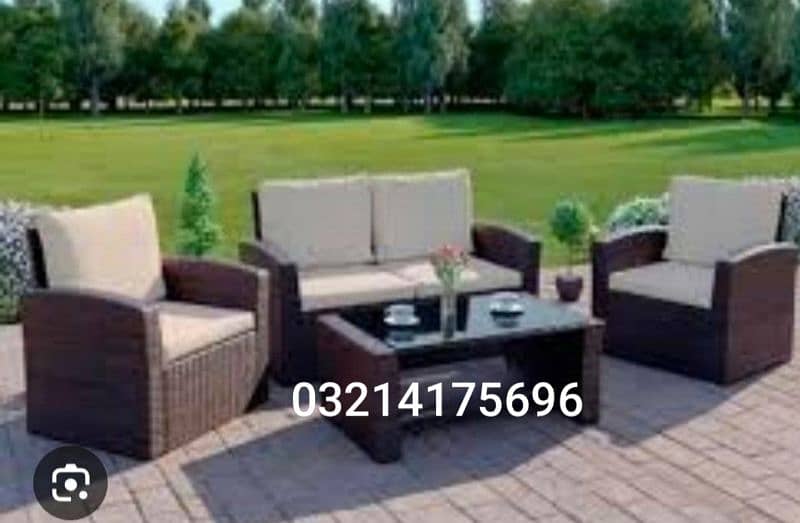 RATTNA OUTDOOR GARDEN UPVC FURNITURE SOFA SET CHAIRS TABLE UMBRELLA 4