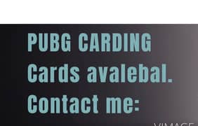 PUBGm carding cards