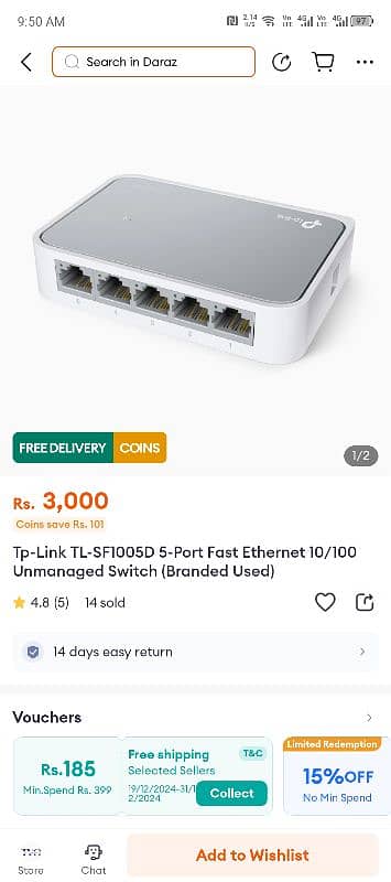 TP Link- SF1005D 5 Port 6