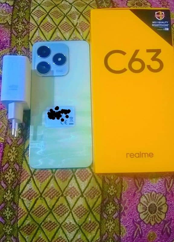 Realme c63 with 45watt charger 0