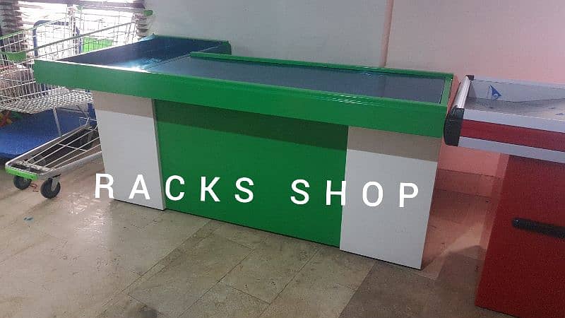 Cash Counter/ wall rack/ shopping trolleys/ Baskets/ till/ POS/ stores 9