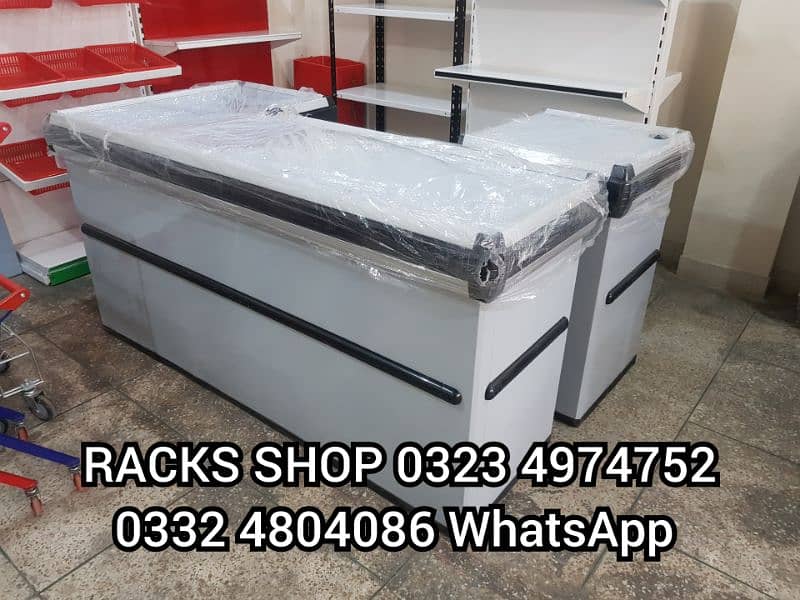 Cash Counter/ Bakery counter/ wall rack/ trolleys/ Baskets/ POS/ till 14