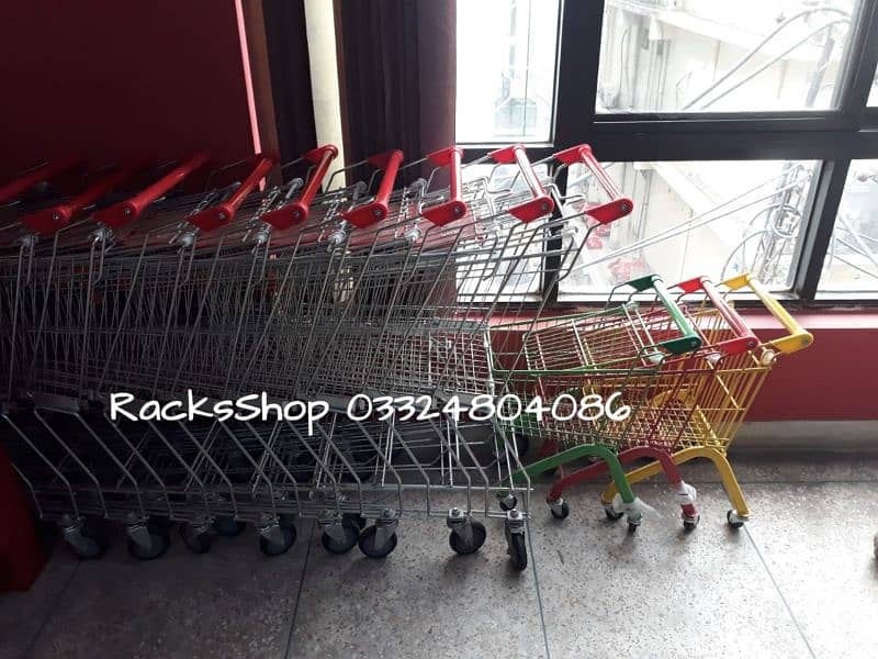 Cash Counter/ Bakery counter/ wall rack/ trolleys/ Baskets/ POS/ till 18